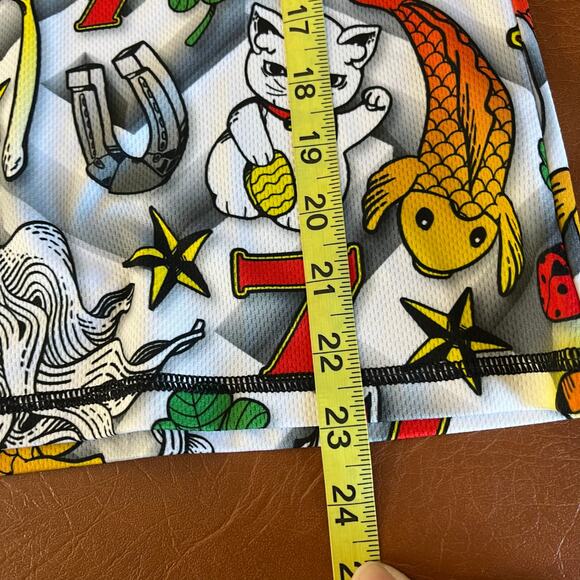 InkNBurn Lucky Tech Short Sleeve Graphic T Shirt XXS 2XS White Multicolor Gym - Picture 7 of 7